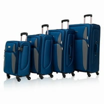 SoftshellLuggage Expandable 4 Piece Set Suitcase Softside Lightweight Luggage Travel Set