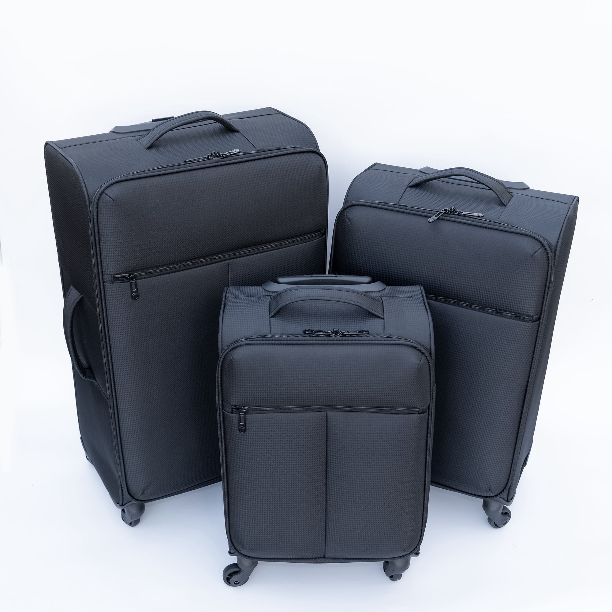 Softside 3PCS Luggage Set 20" Carry-on Luggage, 24" Checked Luggage and 28" Lightweight Suitcase for Travel with TSA Lock Spinner Wheels