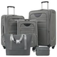 thumbnail image 1 of Softside Luggage 5 Piece Set, 20" Carry-on Luggage, 24" Checked Luggage and 28" Lightweight Suitcase and Toiletry Bag for Travel with TSA Lock Spinner Wheels, 1 of 7