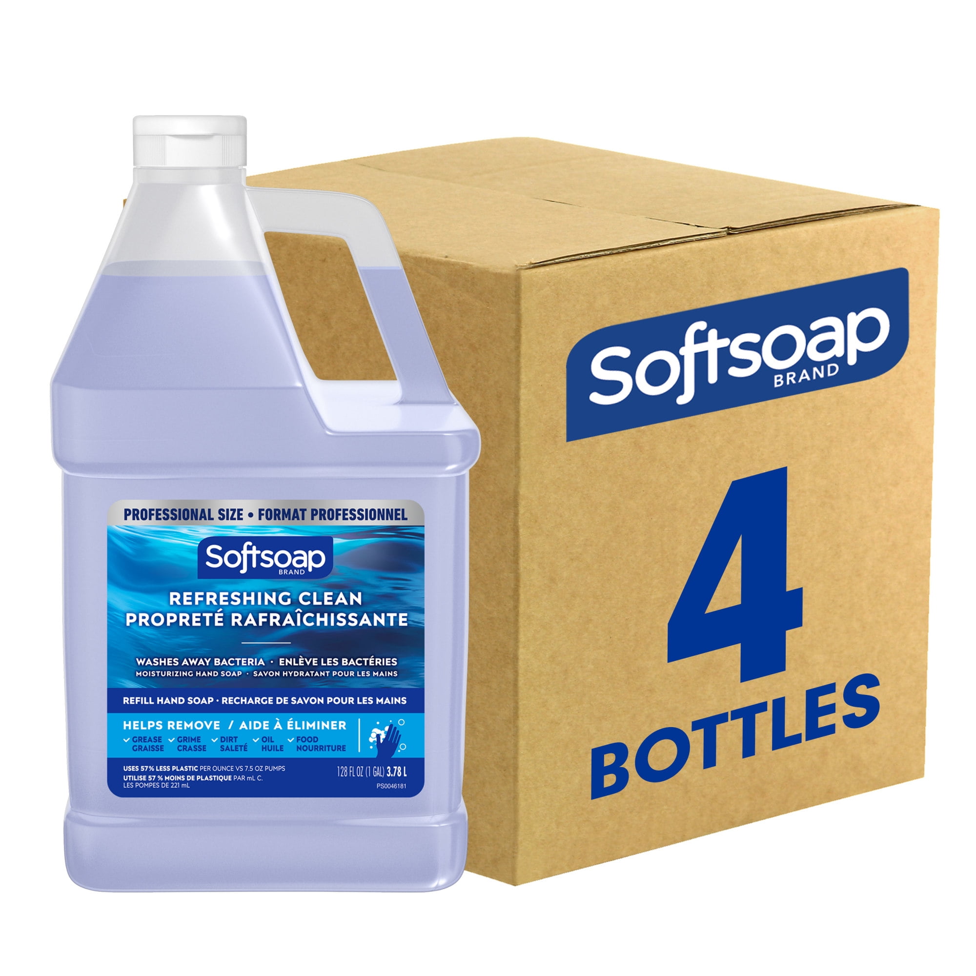 128 oz Liquid Hand Soap Refill - Refreshing Clean Scent (4/Carton)