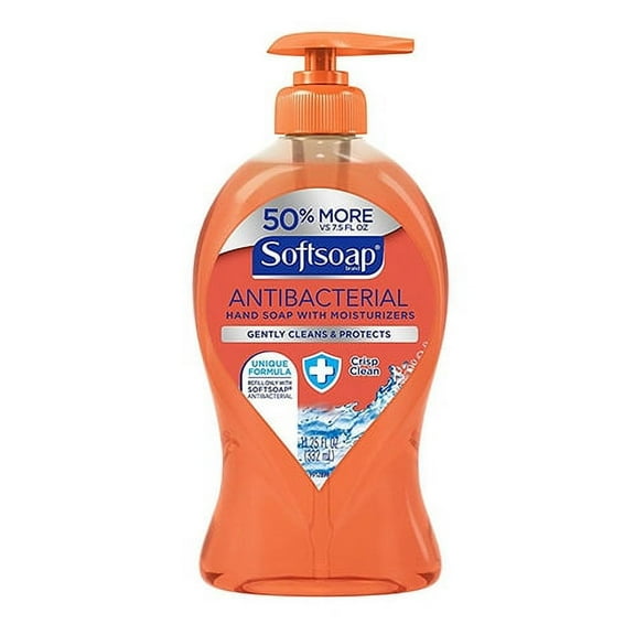 Softsoap 99.9% Antibacterial Hand Soap Moisturize Skin, Crisp Clean, 11.25 oz, 6 Pack