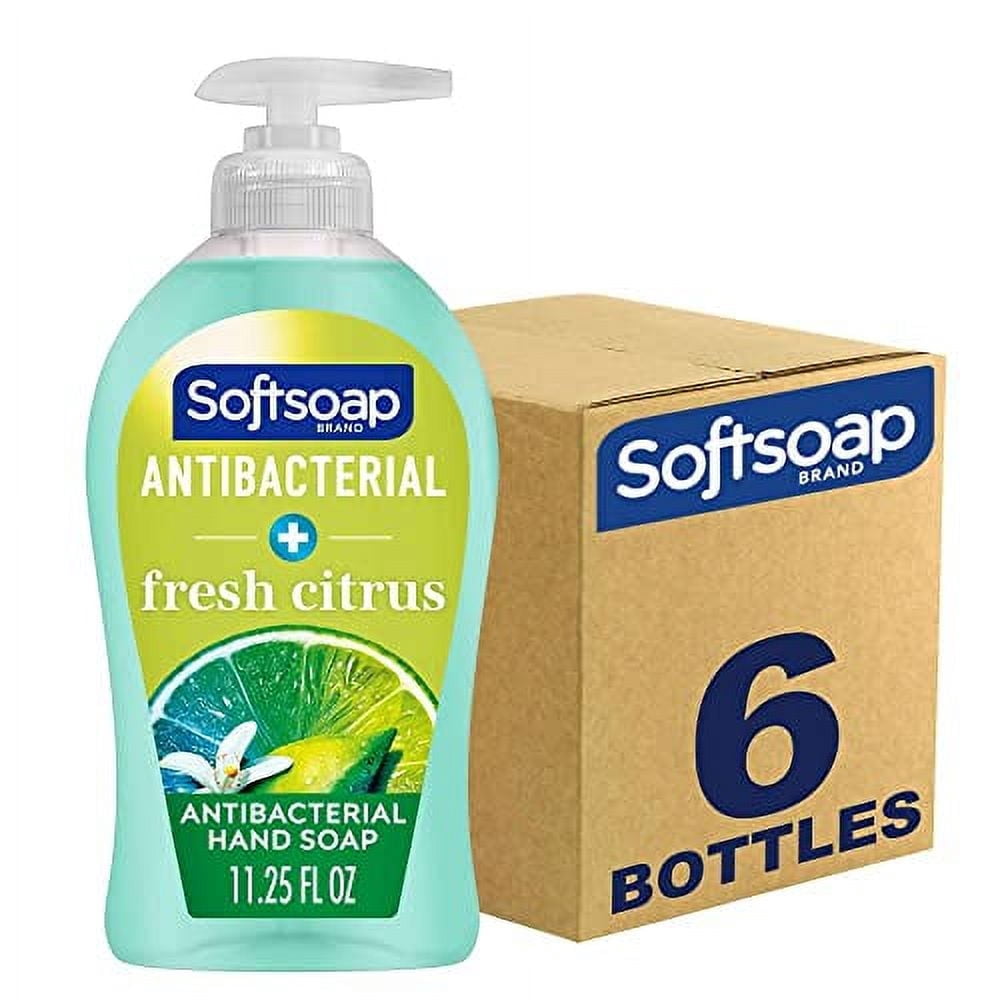 Softsoap Antibacterial Liquid Hand Soap, Fresh Citrus - 11.25 Fluid Ounce (6 Pack)
