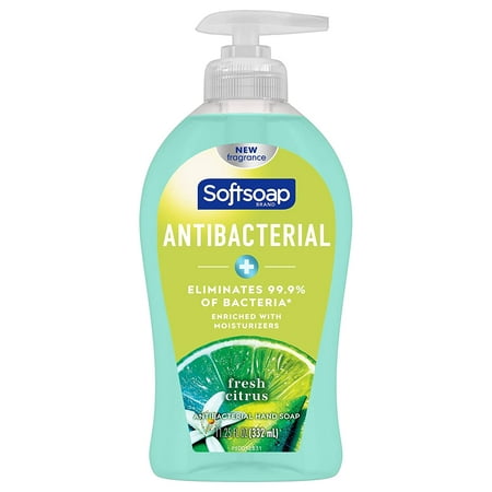 Softsoap Antibacterial Liquid Hand Soap, Fresh Citrus Scent Hand Soap, 11.25 oz Bottle