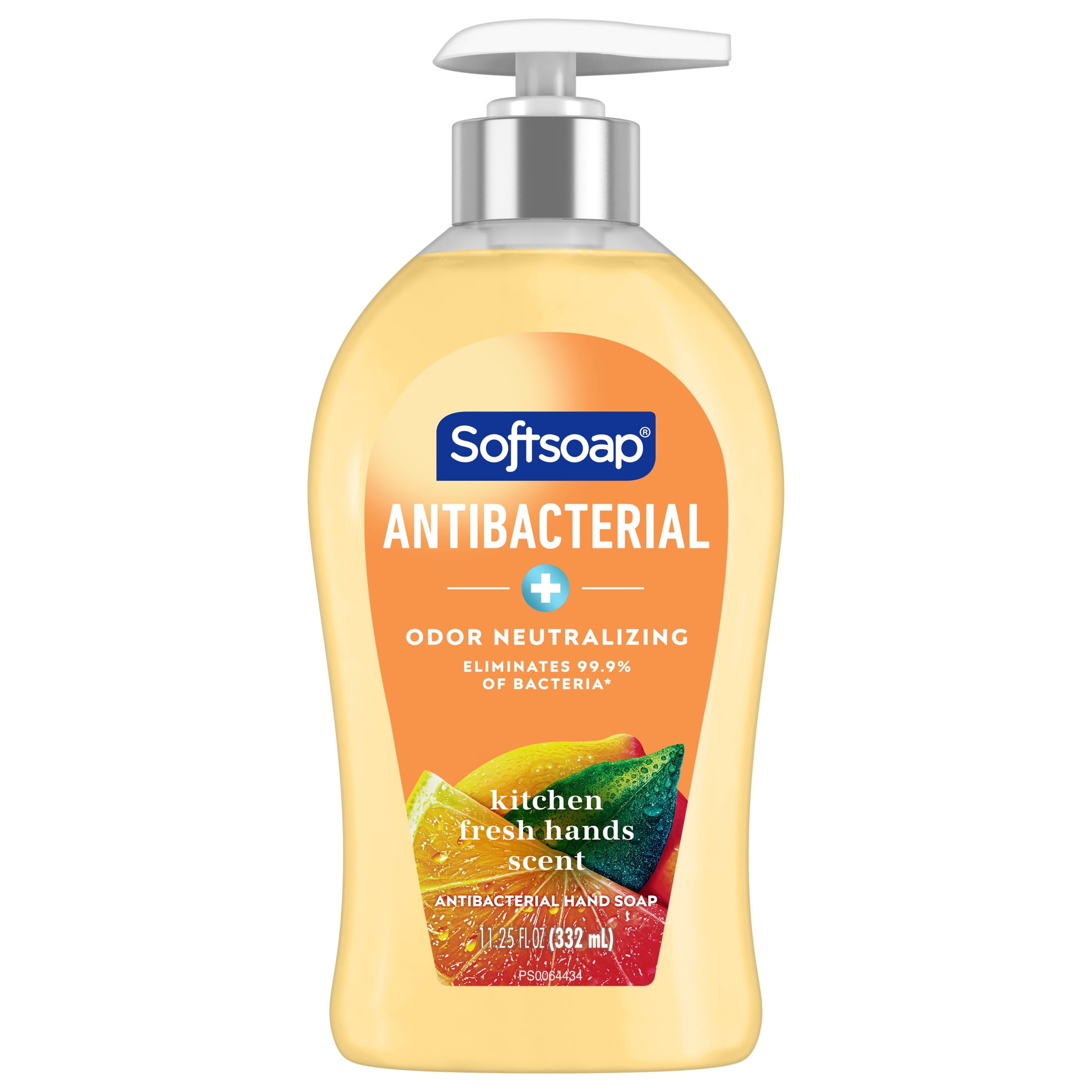 Softsoap Antibacterial Liquid Hand Soap, Kitchen Fresh Hands Lemon Scent Hand Soap, 11.25 oz Bottle