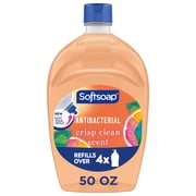 Softsoap Crisp Clean Antibacterial Liquid Hand Soap with New Easy Pour Spout, 50 fl oz Refill Bottle