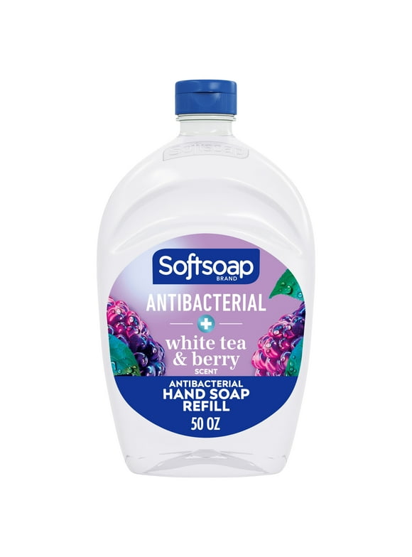 Softsoap Antibacterial Liquid Hand Soap Refill, White Tea and Berry - 50 Fluid Ounce