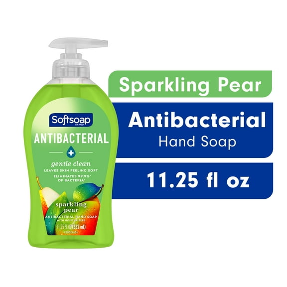 Softsoap Antibacterial Liquid Hand Soap, Sparkling Pear, 11.25 Fluid Ounce Bottle