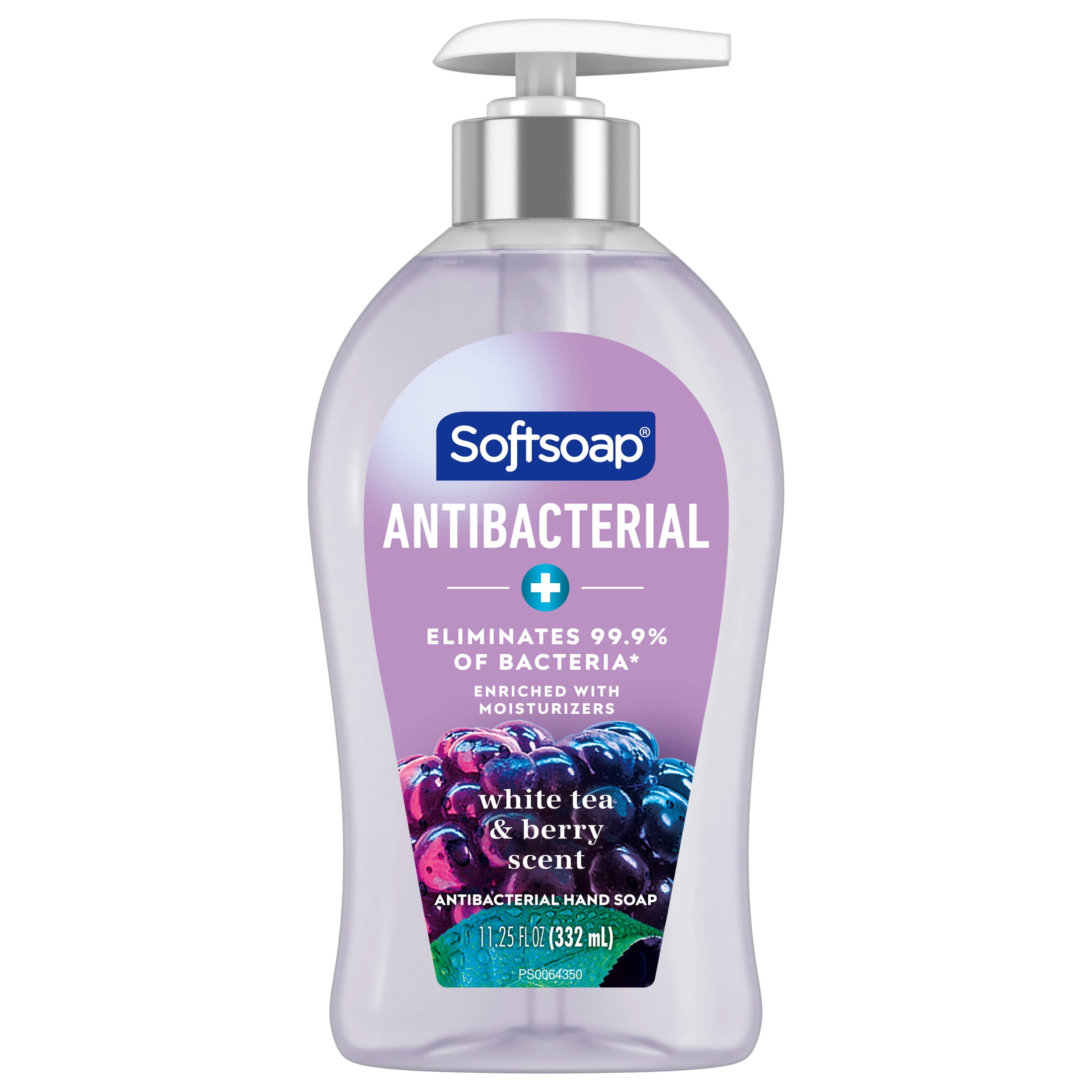 Softsoap Antibacterial Liquid Hand Soap, White Tea and Berry Scent Hand Soap, 11.25 oz Bottle