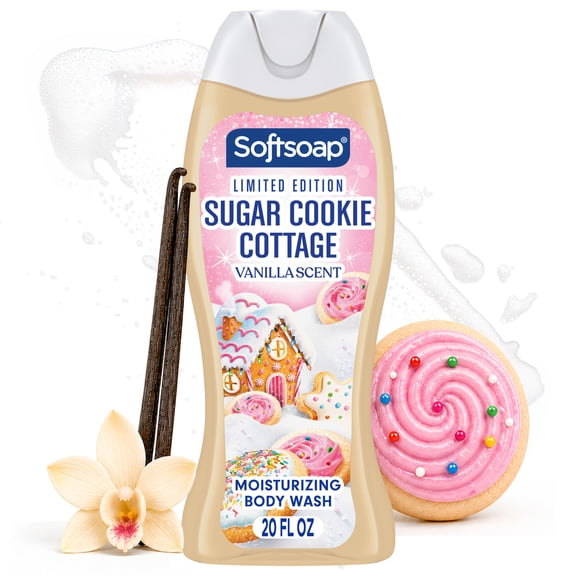 Softsoap Limited Edition Sugar Cookie Cottage Body Wash, Vanilla Scent, 20 fl oz