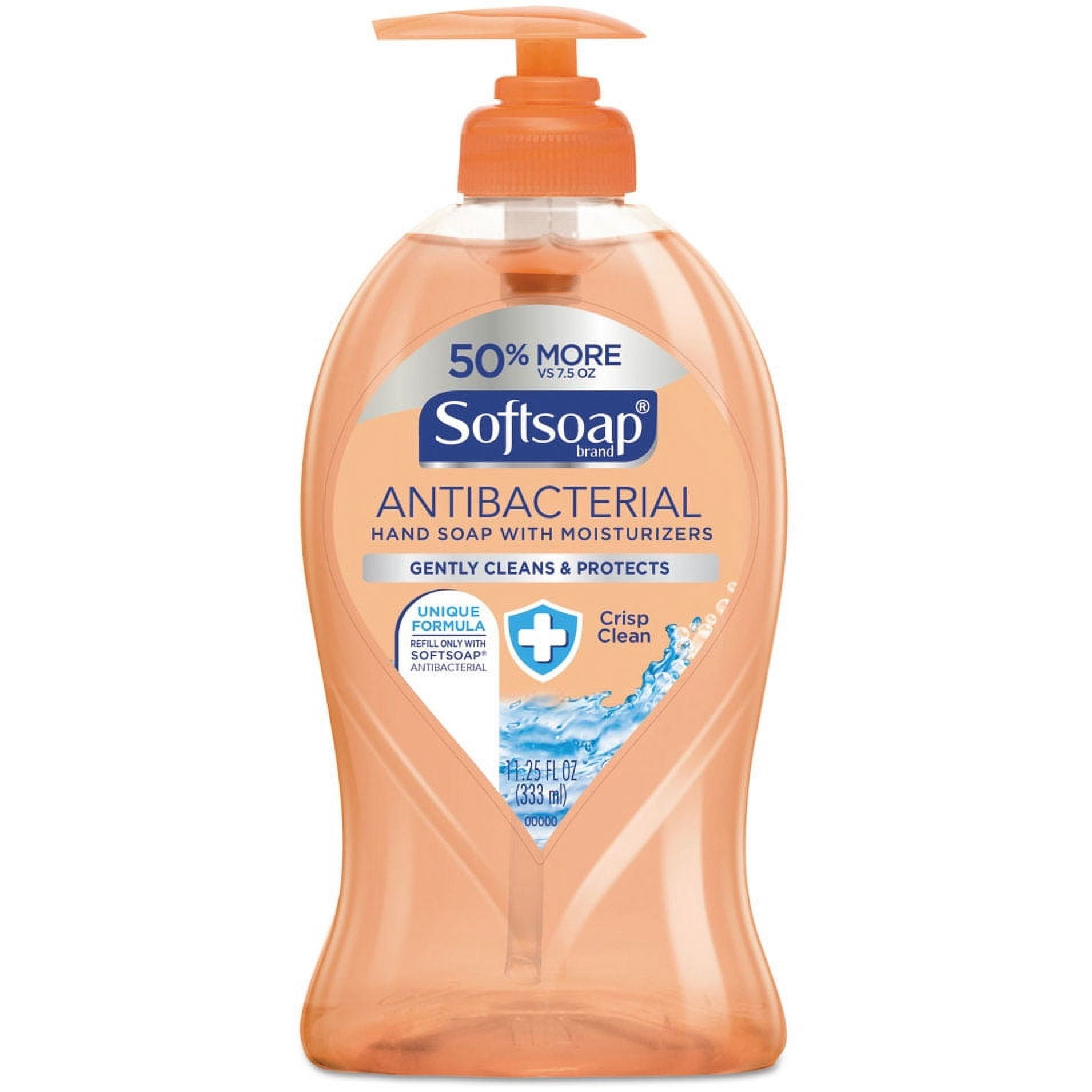 Clean Smooth Softsoap Crisp Clean Scent Antibacterial Liquid Hand Soap Pump Bottles ...