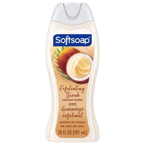 Softsoap Exfoliating Coconut Butter Body Wash for All Skin Types - 20 fl oz Bottle