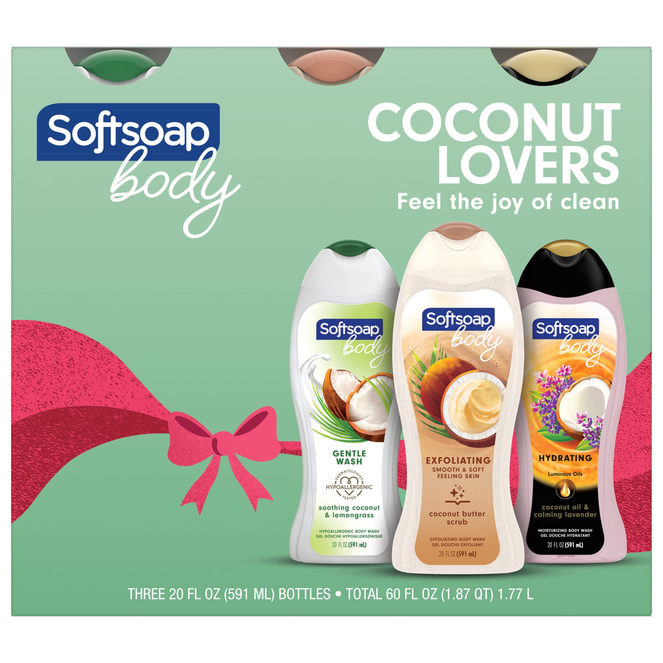 Softsoap Holiday Body Wash Gift Set, Coconut Lovers, 3 Pack