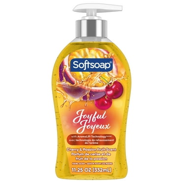 Softsoap Joyful Liquid Hand Soap, Paraben Free, pH Balanced, Cherry and Passion Fruit Scent, 11.25 fl oz Pump Bottle
