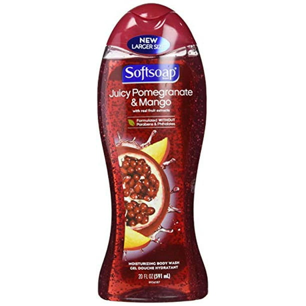 Softsoap Juicy Pomegranate & Mango Moisturizing Body Wash, 20 oz
