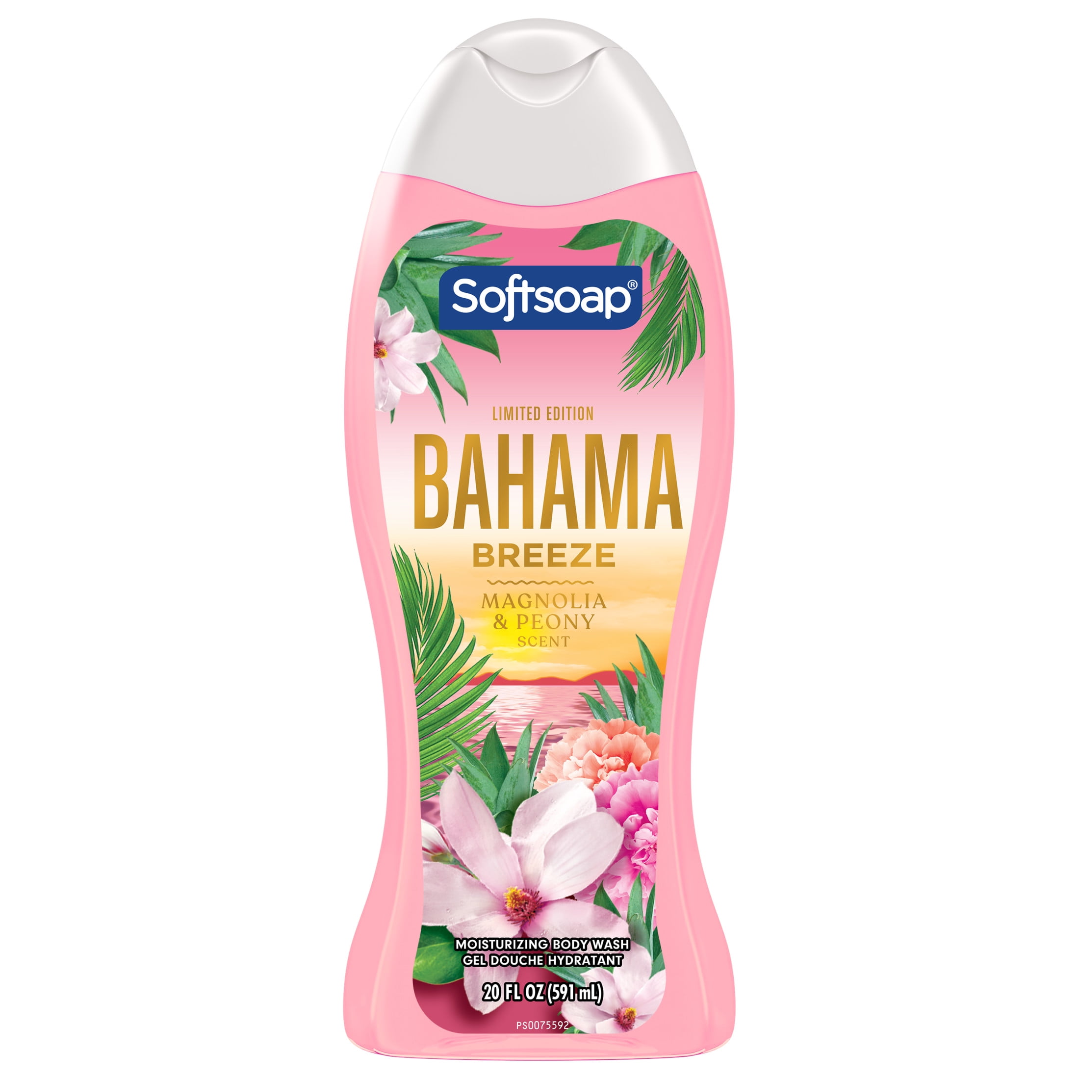 Softsoap Limited Edition Bahama Breeze Moisturizing Body Wash, Dermatologically Tested, pH Balanced, Magnolia and Peony Scent, 20 fl oz Bottle