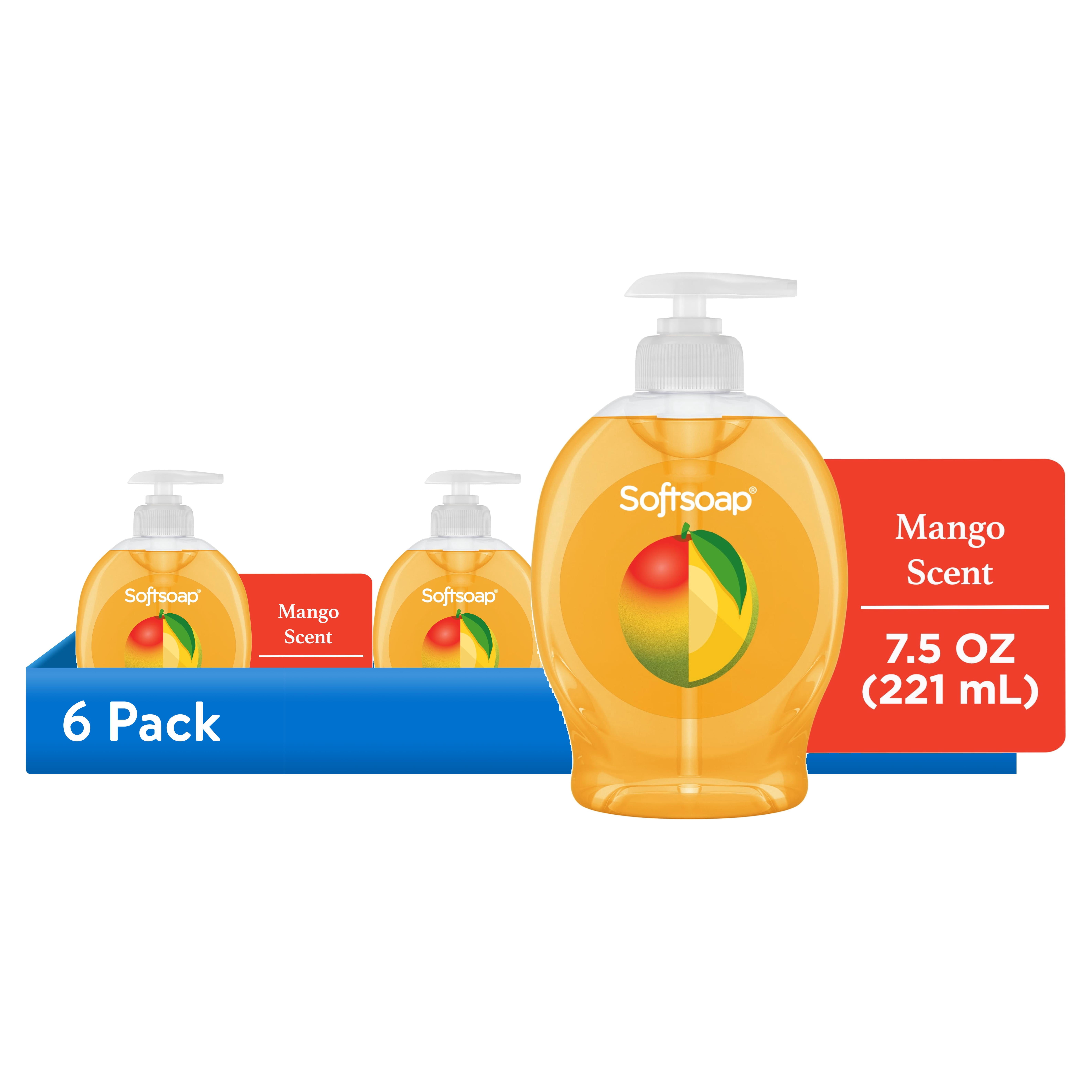 (6 pack) Softsoap Limited Edition Liquid Hand Soap, Mango Scent, 7.5 fl oz Pump Bottle