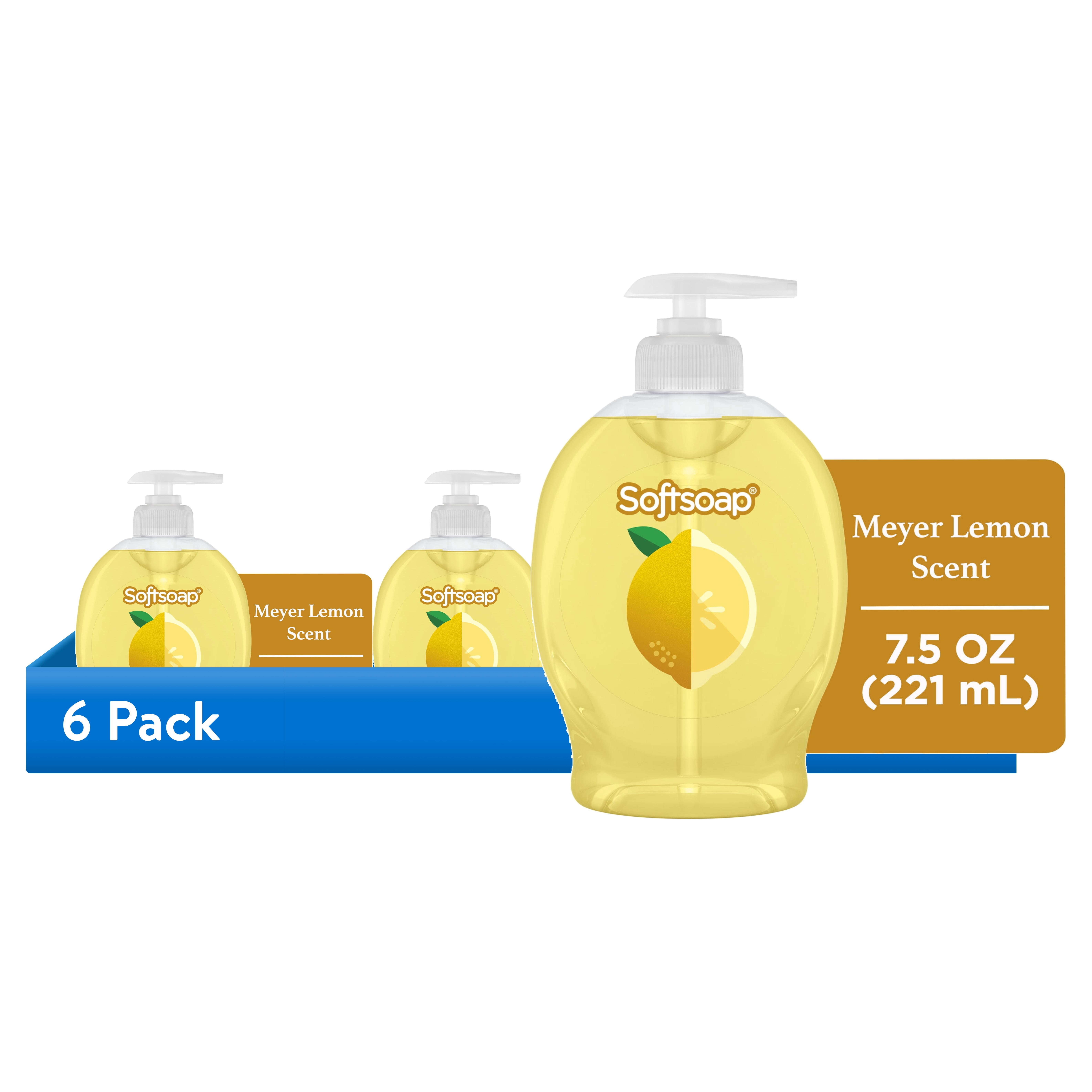 (6 pack) Softsoap Limited Edition Liquid Hand Soap, Meyer Lemon Scent, 7.5 fl oz Pump Bottle