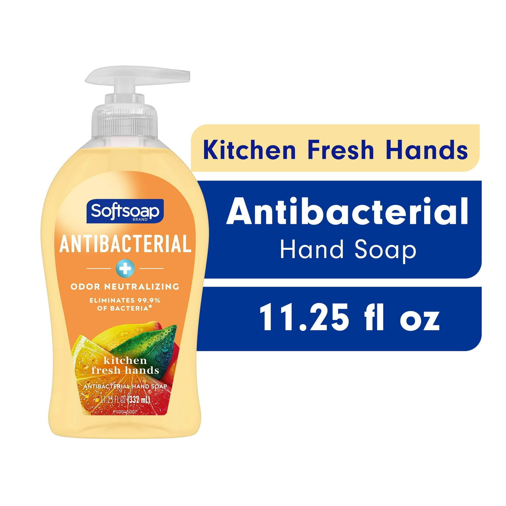 Softsoap Liquid Hand Soap, Antibacterial Kitchen Fresh Hands, 11.25 oz, 3 Pack