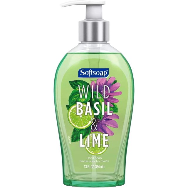 Softsoap Liquid Hand Soap Pump, Wild Basil and Lime, 13 Oz , 2 Pack