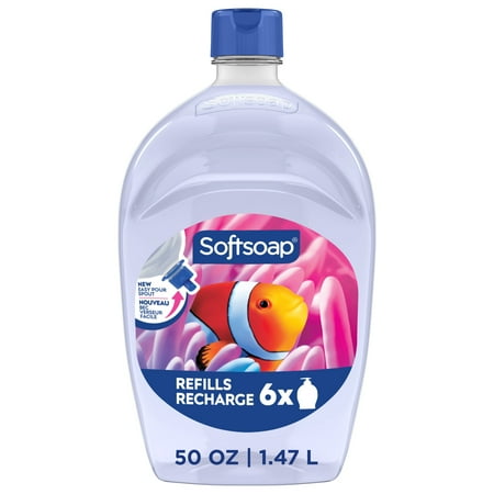 Softsoap Aquarium Liquid Hand Soap with New Easy Pour Spout, 50 fl oz Refill