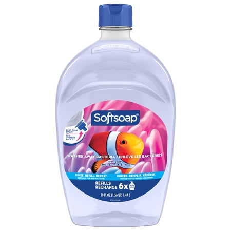 Softsoap Aquarium Liquid Hand Soap with New Easy Pour Spout, 50 fl oz Refill