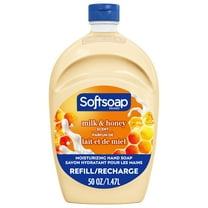 Softsoap Liquid Hand Soap Refill, Kitchen and Bathroom Hand Soap, Milk and Honey, 50 Fluid Ounce Bottle