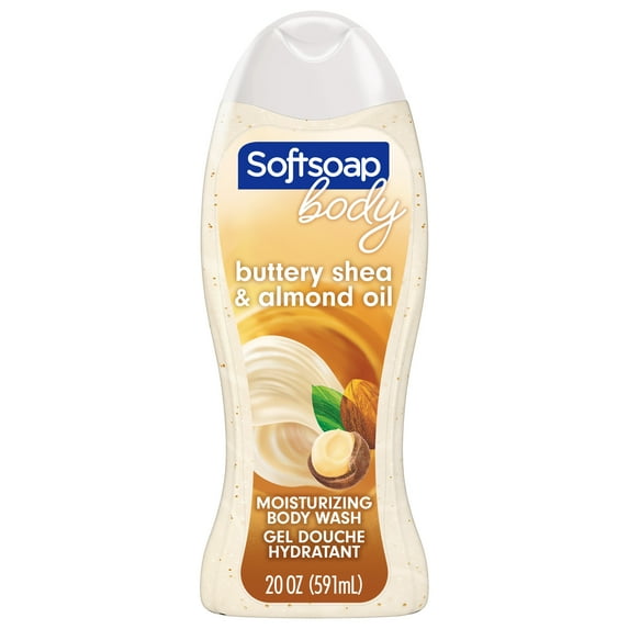 Softsoap Moisturizing Body Wash, All Skin Types, Shea and Almond Oil, 20 fl oz Bottle