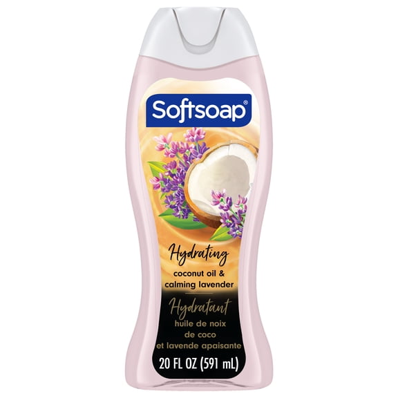 Softsoap Luminous Oils Moisturizing Body Wash, Coconut Oil & Calming Lavender Scent, 20 fl oz