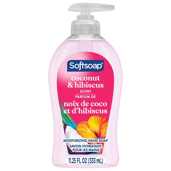 Softsoap Moisturizing Liquid Hand Soap, Coconut and Hibiscus, 11.25 Fluid Ounce Bottle