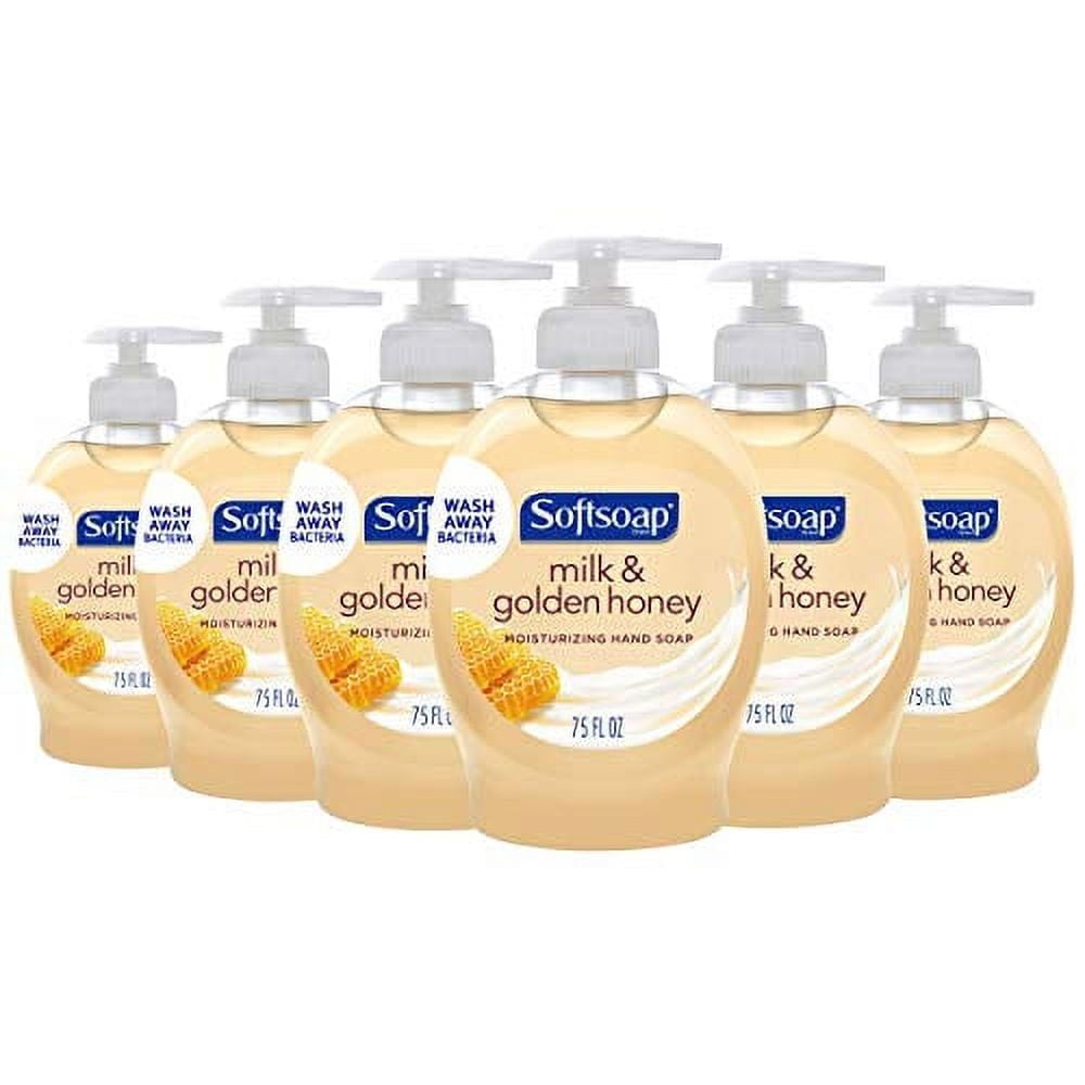 Softsoap Moisturizing Liquid Hand Soap, Milk And Honey - 7.5 Fluid Ounce 6 Pack