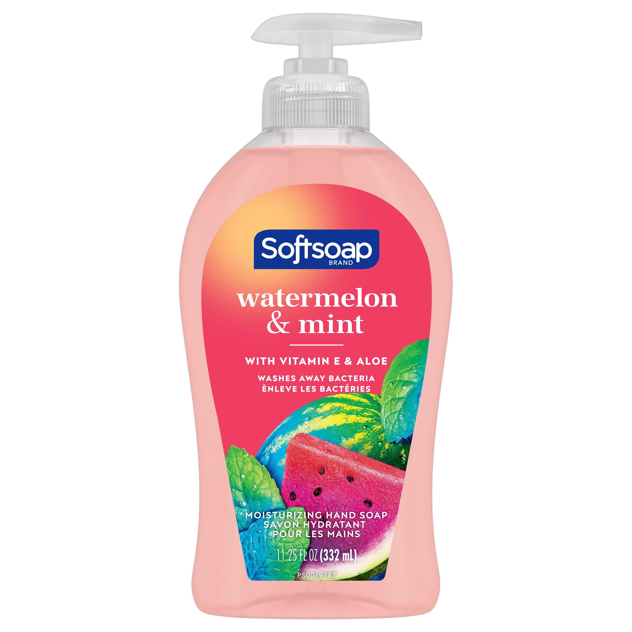 Softsoap Moisturizing Liquid Hand Soap Pump, Watermelon & Mint Scent, All Skin Type, 11.25 fl oz