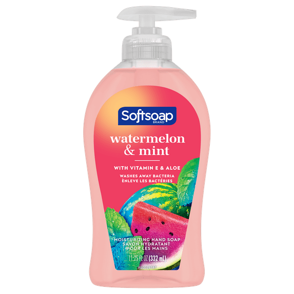 Softsoap Moisturizing Liquid Hand Soap Pump, Watermelon & Mint Scent, All Skin Type, 11.25 fl oz