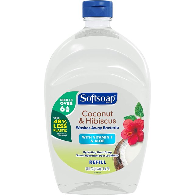 Softsoap Moisturizing Liquid Hand Soap Refill, Coconut & Hibiscus 50