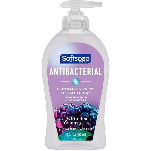 Softsoap White Tea Hand Soap - White Tea & Berry Scent - 11.3 fl oz (332.7 mL) - Pump Bottle Dispenser - Bacteria Remover, Dirt Remover - Hand, Skin, | Bundle of 2 Each