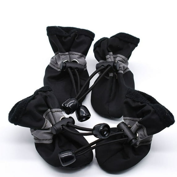 Softsoled For Summer Anti Scalding Soft Waterproof Care of Paw Paw Protector Pet Shoes Dog Boots Dog Supplies BLACK 7