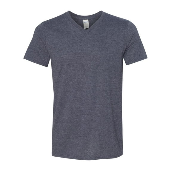 Softstyle V-Neck T-Shirt, S, Heather Navy