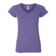 thumbnail image 1 of Softstyle Women’s V-Neck T-Shirt, 2XL, Heather Purple, 1 of 3
