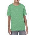 thumbnail image 1 of Softstyle Youth T-Shirt, M, Heather Irish Green, 1 of 3