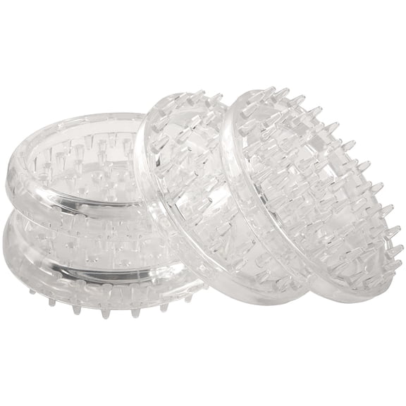 Softtouch 4" Round Anti-dent Caster Cups For Carpet , Clear (4 Pack)
