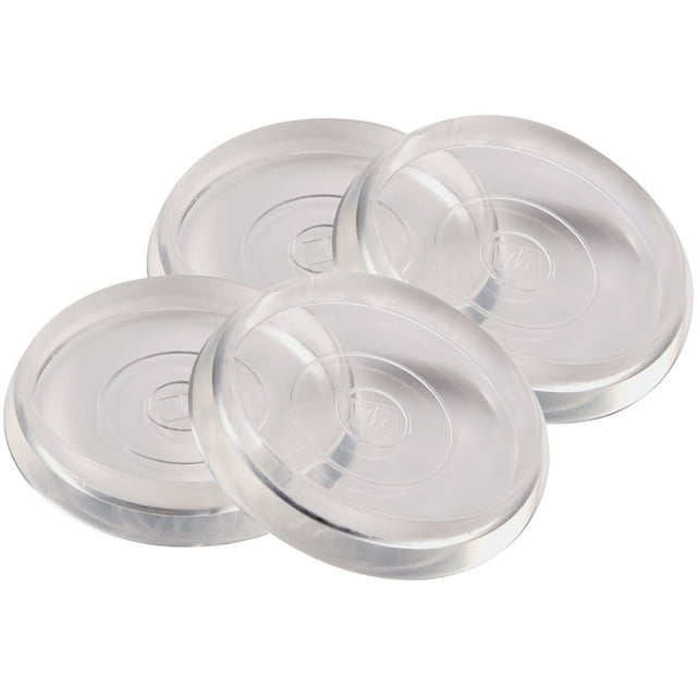 Softtouch Plastic Caster Cup Clear Round 1-13 16 In. W X 1-13 16 In. L 