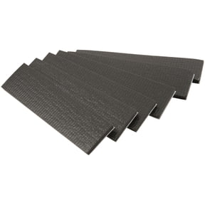 softtouch 1" x 4" Rectangle Self-Stick Gripper Pads, Black (6 Pack)