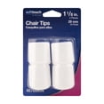 thumbnail image 1 of Softtouch Rubber Leg Tip White Round 1-1/8 in. W X 1-1/8 in. L 4 pk, 1 of 2