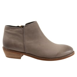 SOFT WALK Womens Beige Removable Insole Cushioned Rocklin Round Toe Block Heel Zip Up Leather Booties 7 M Walmart