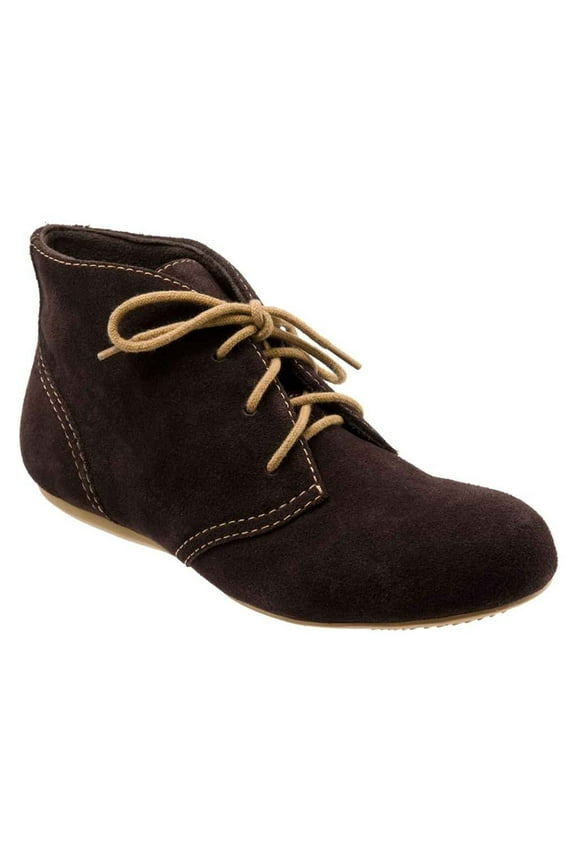 Women's Nicky Flat (6 2A(N) US, Dark Brown Suede)