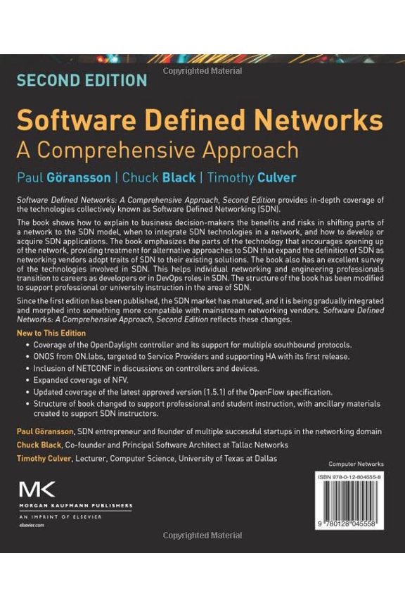 Pre-Owned Software Defined Networks: A Comprehensive Approach [Paperback] Goransson, Paul; Black, Chuck and Culver, Timothy