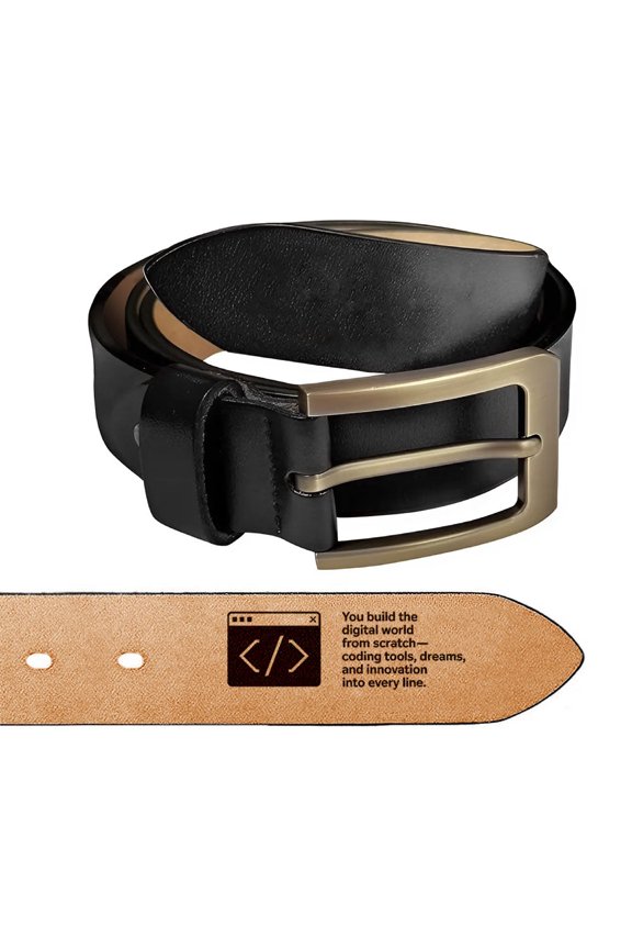 Software Developer Belt for Men – Clever Gift Honoring Innovation and Logic – Christmas or Tech Career Recognition, Leather Belt, Mens Belt, Leather Belt for Men, Birthday Gift
