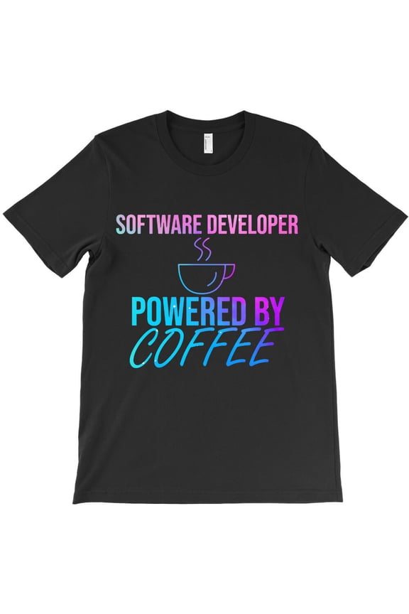 Software Developer Coffee, Funny Coder Humor Graphic Design - High Quality G16450 Unisex T-Shirt, Up to Size 5XL