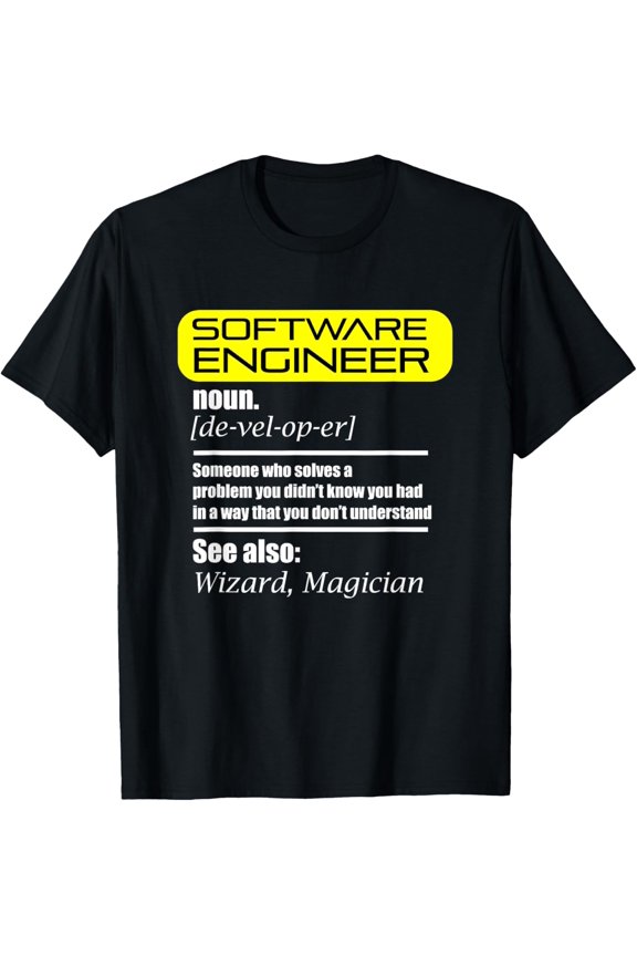 Software Engineer Definition Shirt Coder Definition T Shirt T-Shirt