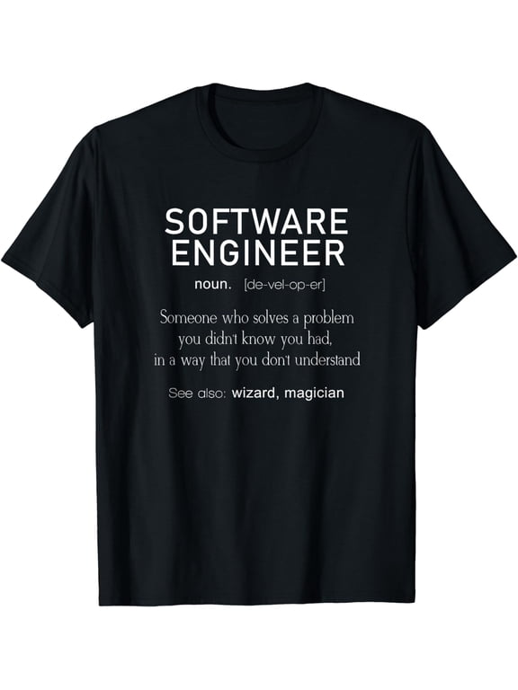Software Engineer Definition Shirt Coder Definition T Shirt