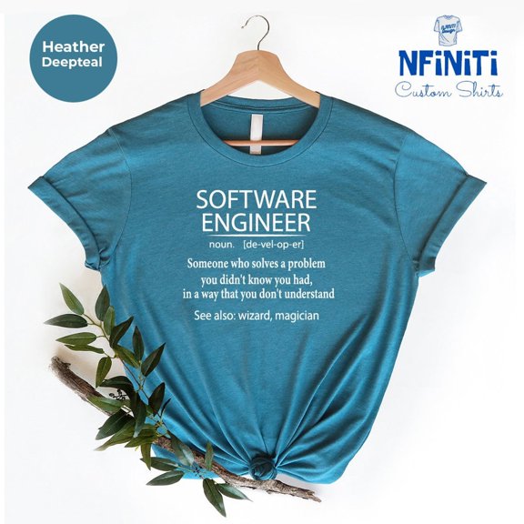 Software Engineer Definition T-Shirt: Coder Nerd Gift All Size S-5Xl